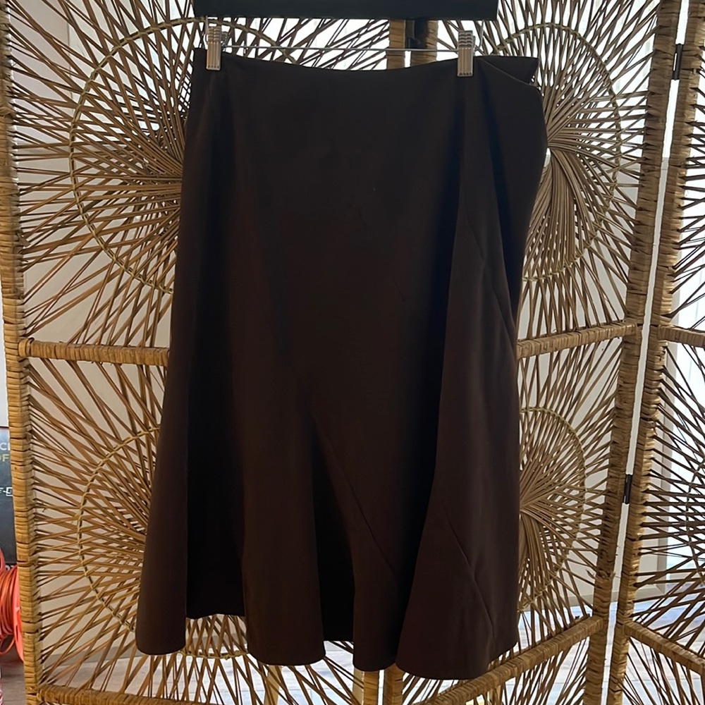 Faux suede fall skirt